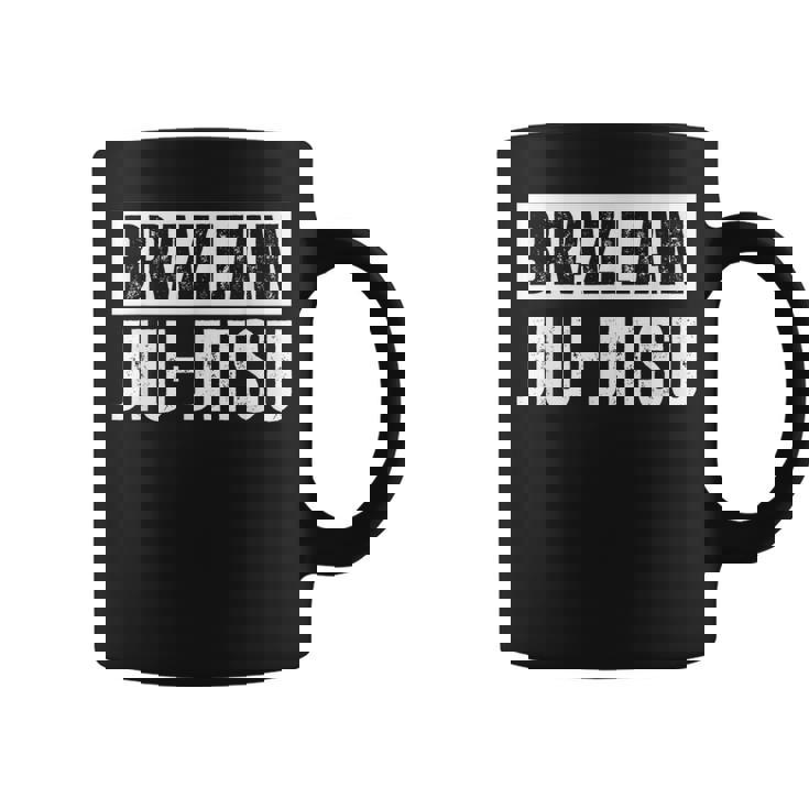 Brazilian Jiu Jitsu Distressed Taza de café