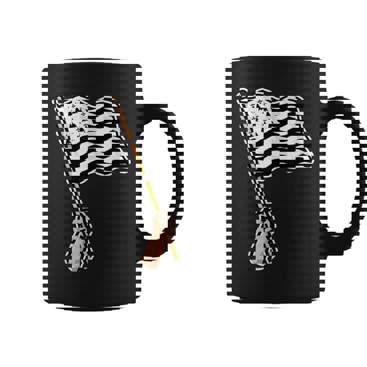 Bretagne Main Brandissant Le Drapeau Breton Gwenn Ha Du Tasse