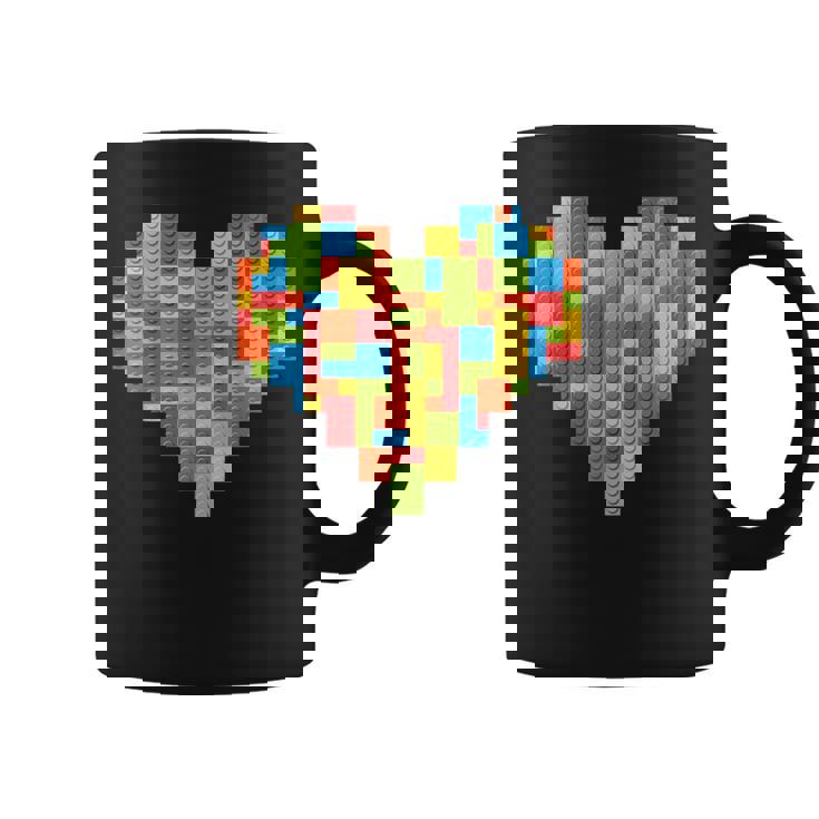 Brick Builder Heart Valentines Block Building Master Builder Coffee Mug