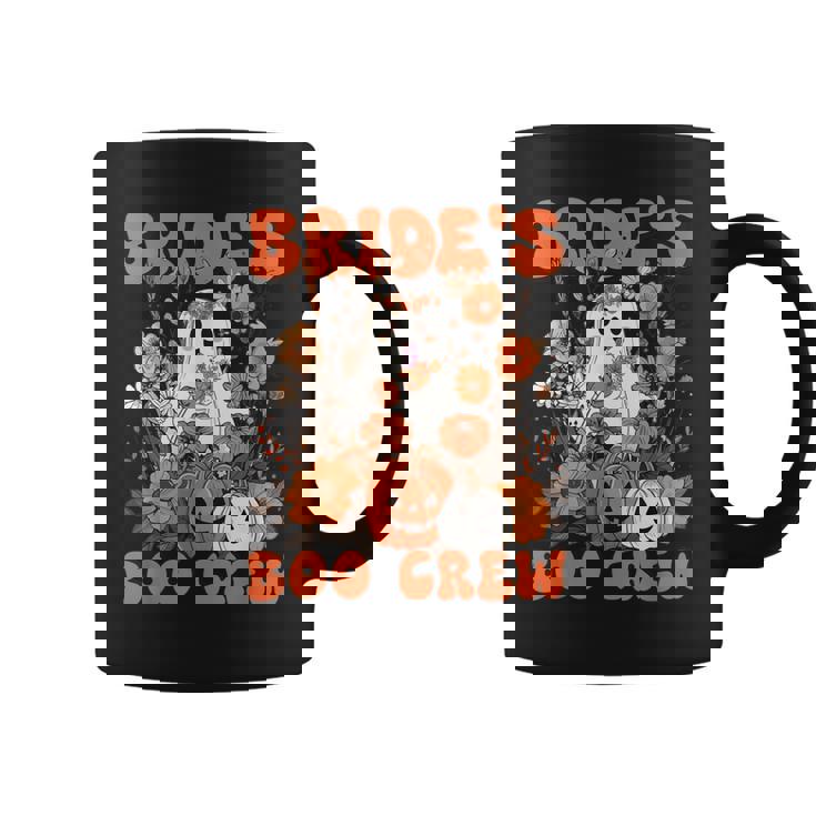 Bride's Boo Crew Floral Ghost Bachelorette Wedding Halloween Coffee Mug