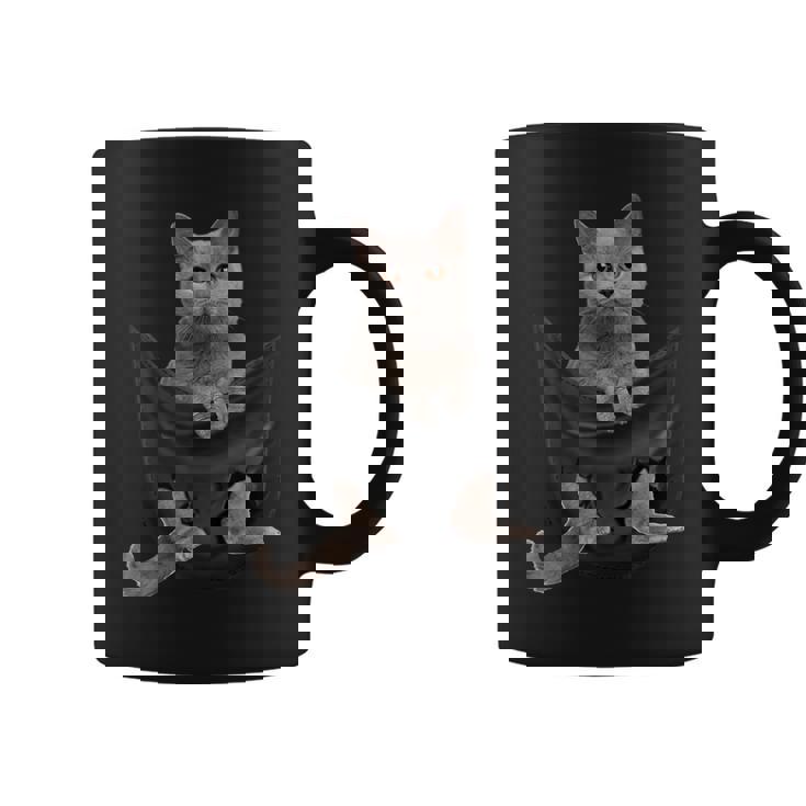 British Shorthair Bolsillo Interior Británico Amante Del Pelo Corto Taza de café