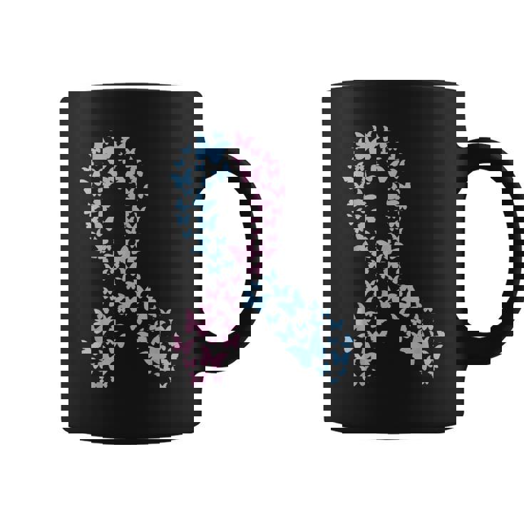 Butterfly Ribbon Pregnancy And Infant Loss Awareness Month Coffee Mug