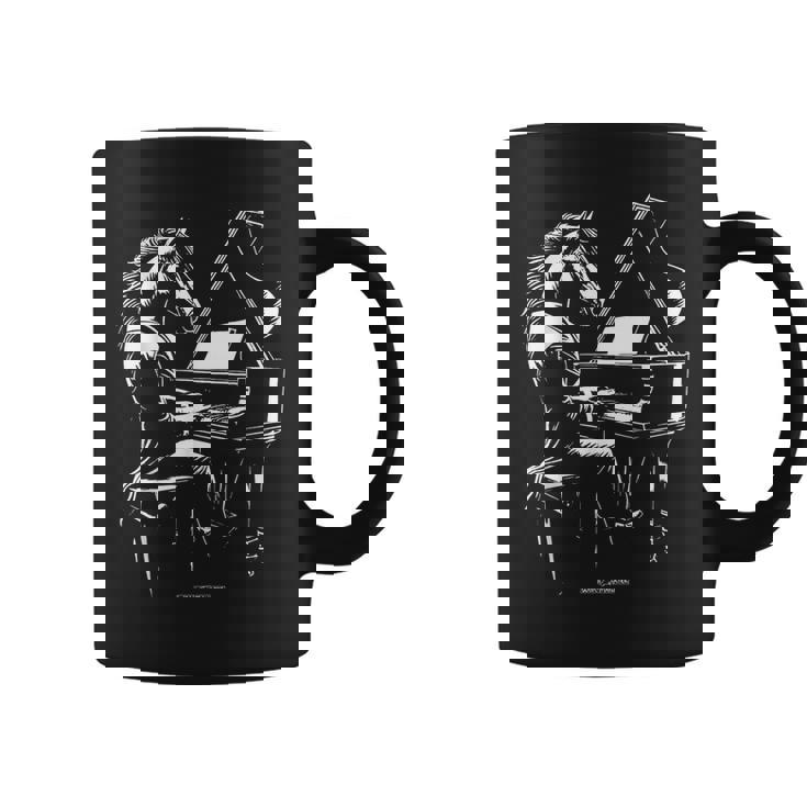 Caballo Con Clase Tocando Un Piano De Cola Taza de café