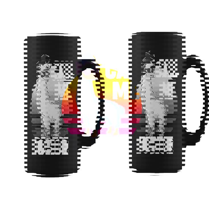 Call Me Doctor Lama Llama Documento Diseño De Doctor Taza de café