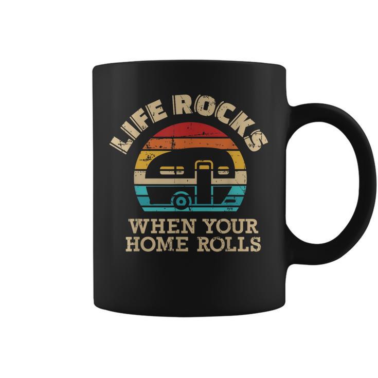 Camping Caravan Life Rocks Slogan Tassen