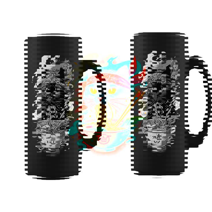 Cat Ramen Noodle Japanese Anime Kawaii Cat Coffee Mug
