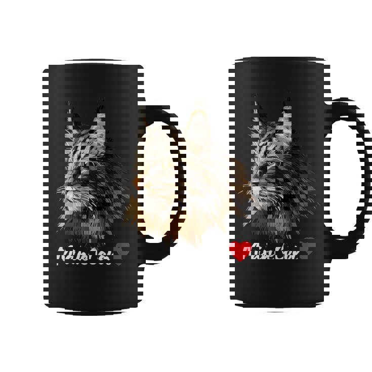 Chat Maine Coon Chat Amoureux Coeur Cadeau Chats Tasse