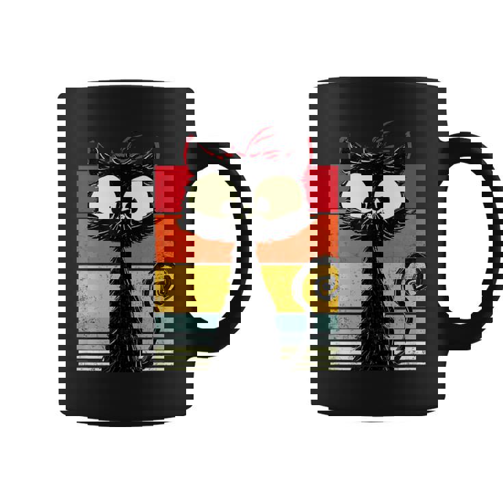 Chat Noir Mignon Chat Marrant Chat Rétro Tasse