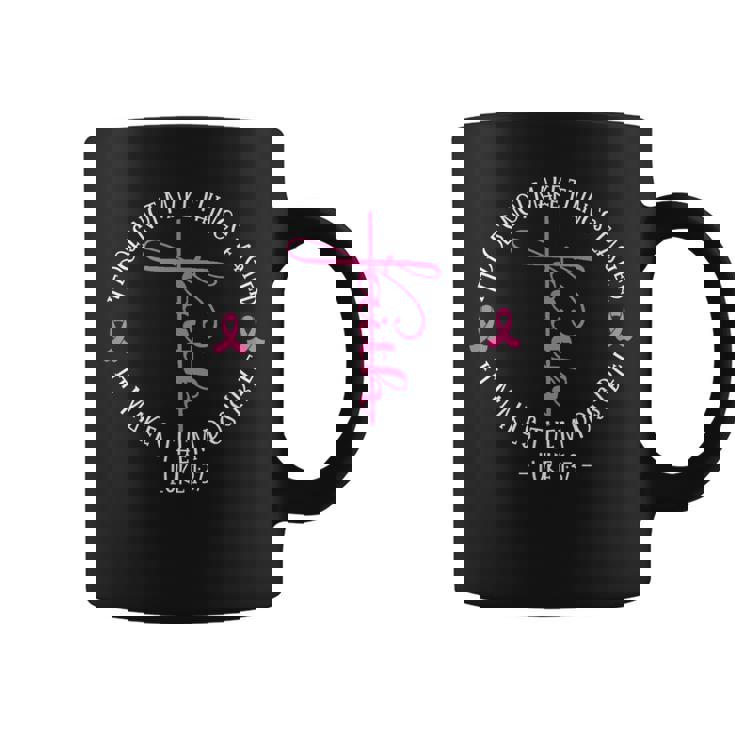 Christian Breast Cancer Awareness Faith Luke 1 Coffee Mug