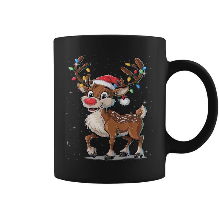 Christmas Cute Reindeer Red Nose Tassen