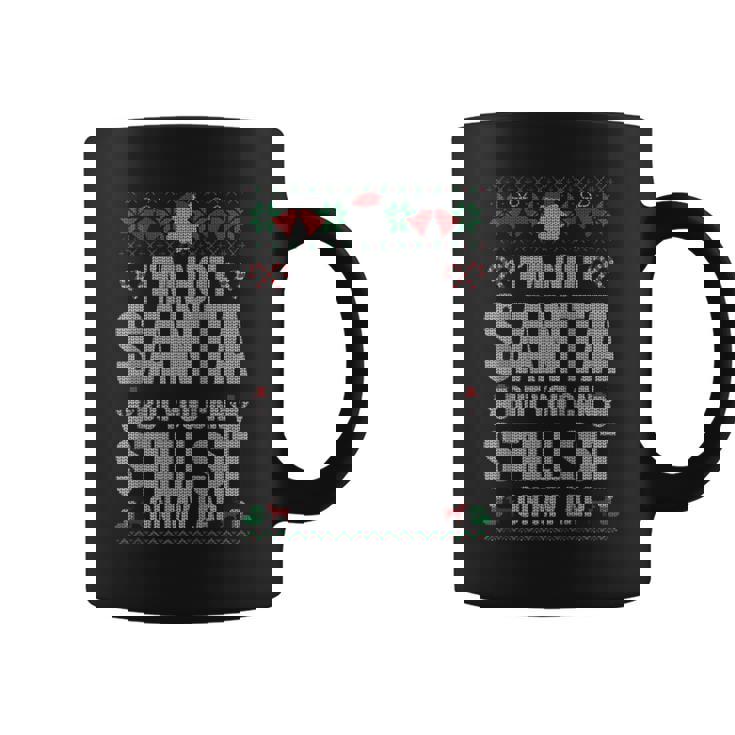 Christmas Santa Lap Ugly Christmas Sweater Coffee Mug