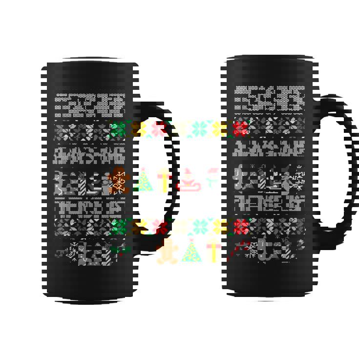 Christmas Teacher Nice List Ugly Christmas Sweater Coffee Mug