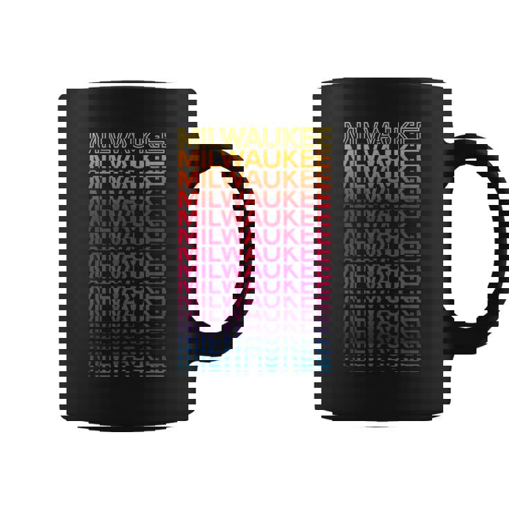 Ciudad Colorida Retro Usa Nostálgico Milwaukee Taza de café