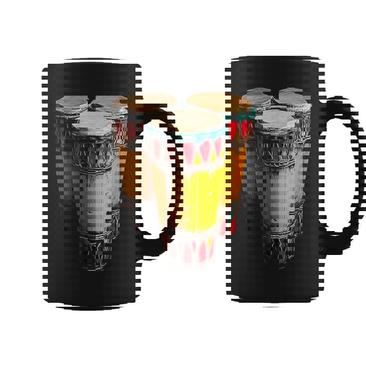 Congas Instrument De Musique Motif Illustration Congas Tasse