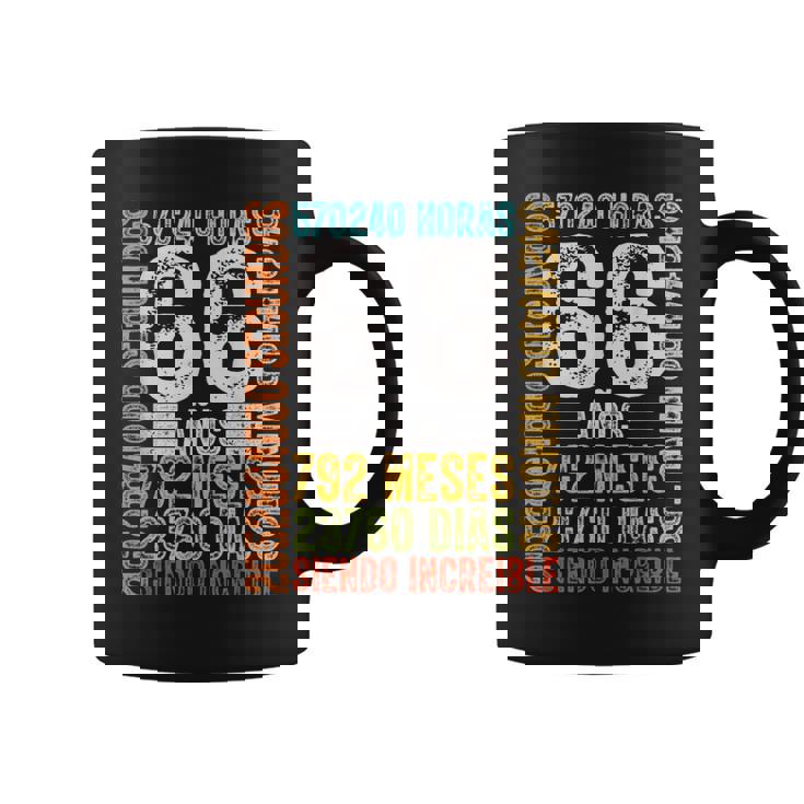 Cumpleaños Feliz 66 Años Feliz 66 Años Regalos Originales Taza de café