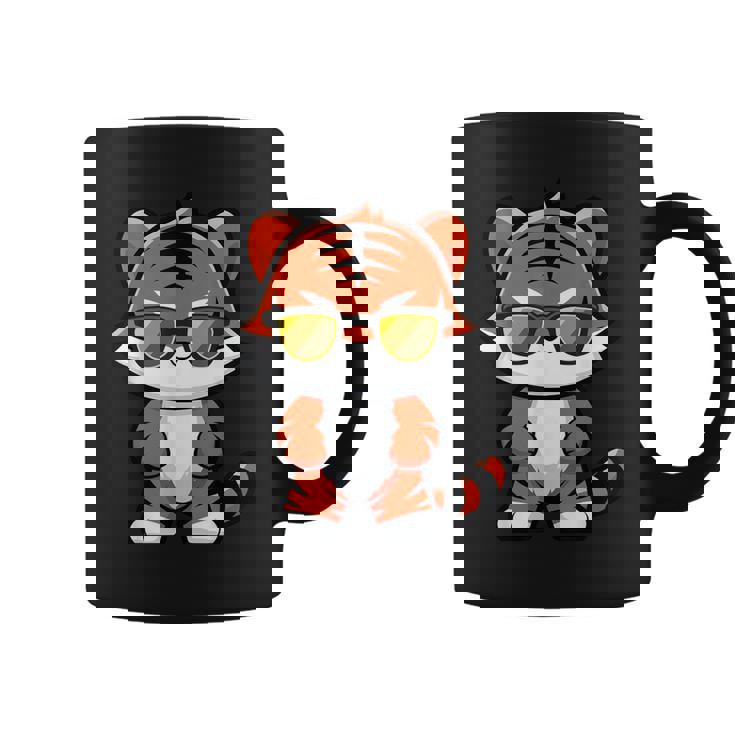 Cute Baby Bengal Tiger With Sunglasses Coffee Mug