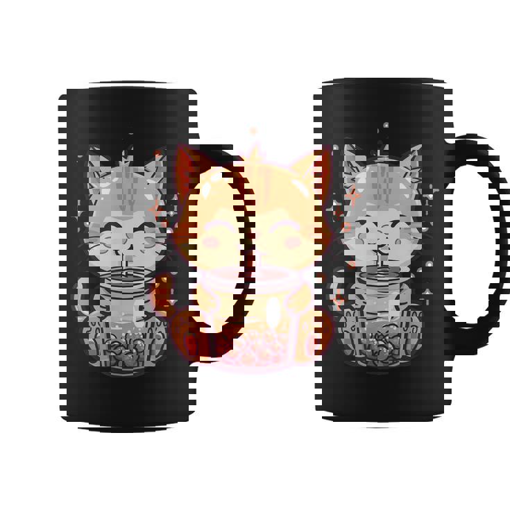 Cute Cat Boba Tea Bubble Tea Anime Kawaii Neko Coffee Mug