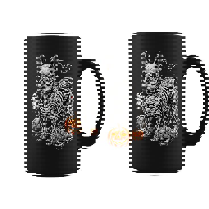 Cute Halloween Skeleton French Bulldog Puppy Bones Costume Coffee Mug
