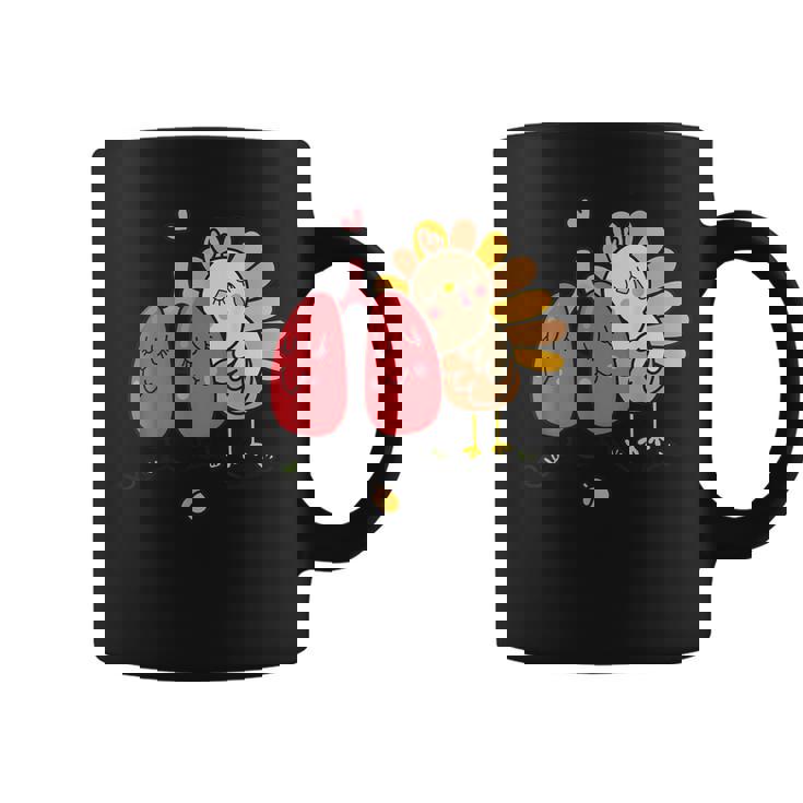 Cute Turkey Lung Respiratory Therapist Autumn Thanksgiving Coffee Mug