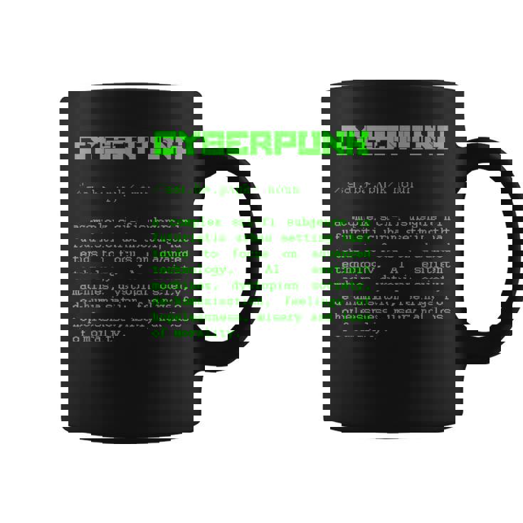 Cyberpunk Word Definition Cyberpunk Taza de café