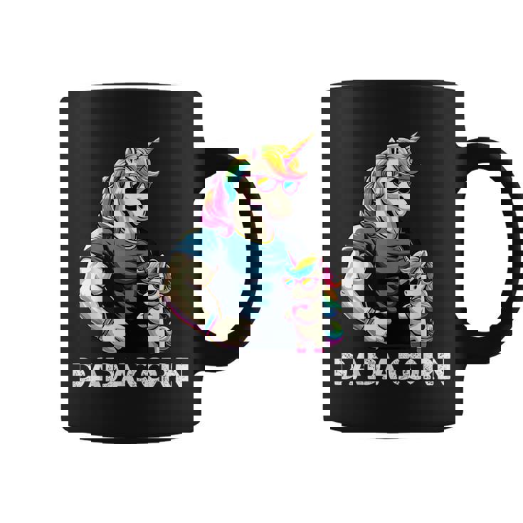 Dadacorn Unicorn Dad And Son Daughter Papa Fathers Day Coffee Mug