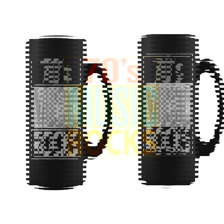 De Los Años 70 Music Rocks Taza de café