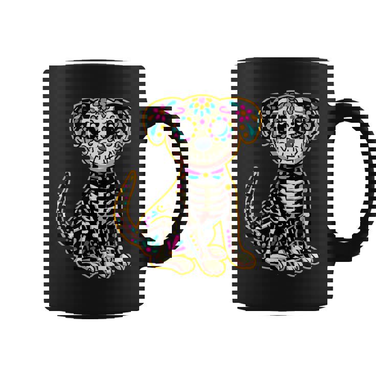 Dia De Los Muertos Skeleton Sugar Skull Dog Day Of The Dead Coffee Mug