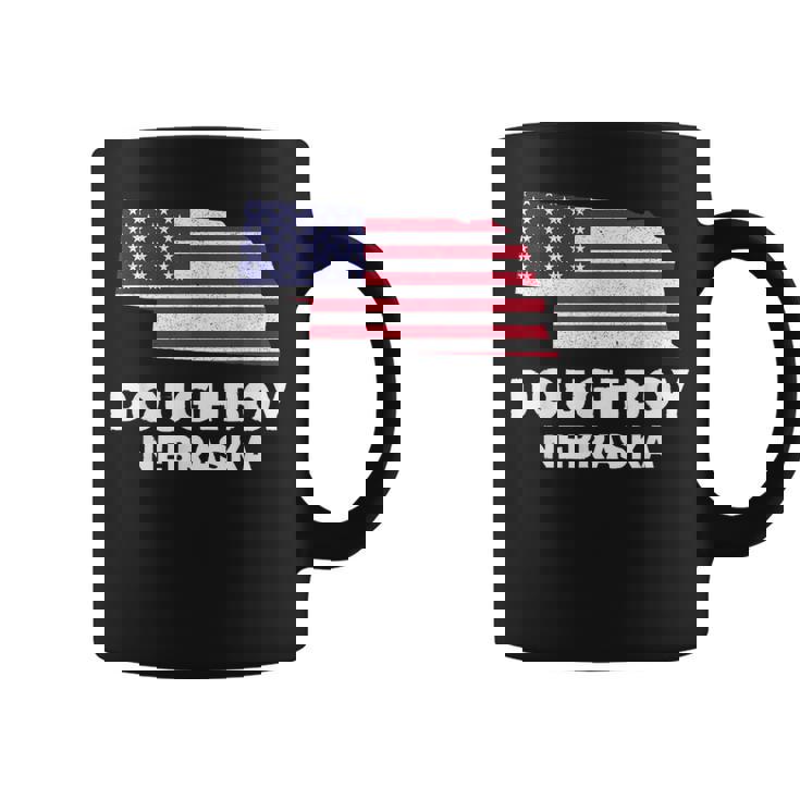 Distressed Patriotic Usa Flag Doughboy Nebraska Coffee Mug