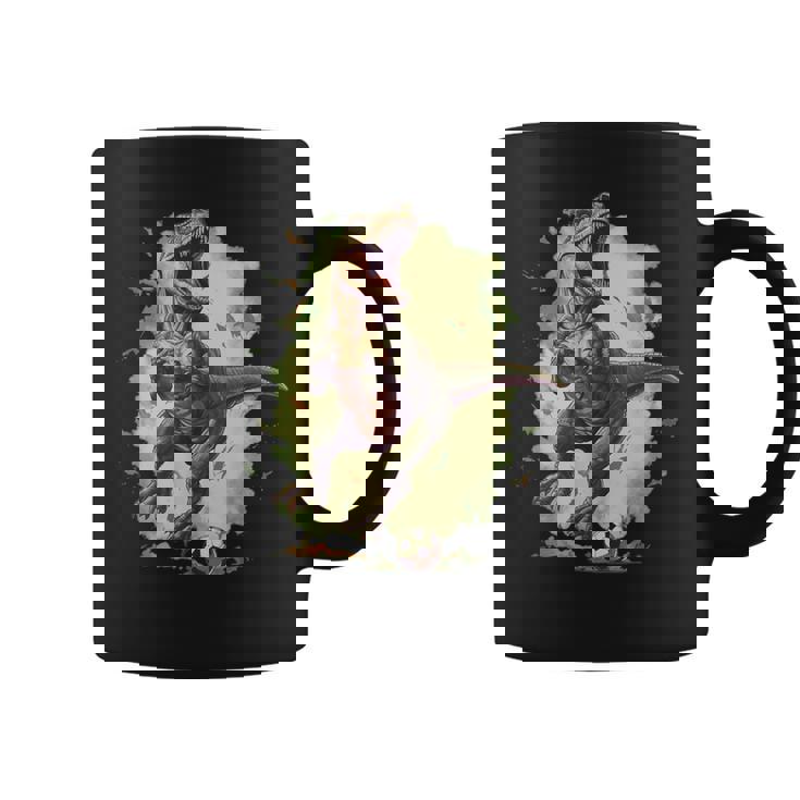 Divertido Jugador De Fútbol T Rex Para Los Amantes De Los Dinosaurios Taza de café