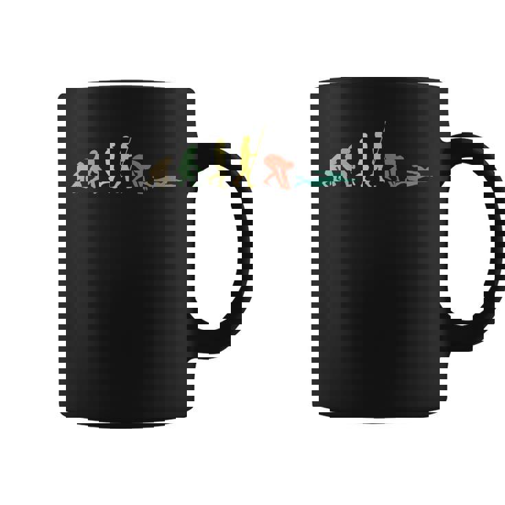 Divertido Natación Evolución Entrenador Nadadores Taza de café
