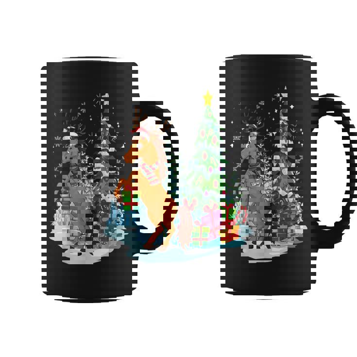 Divertido Navidad Caballo Santa Navidad Familia Pijamas Taza de café