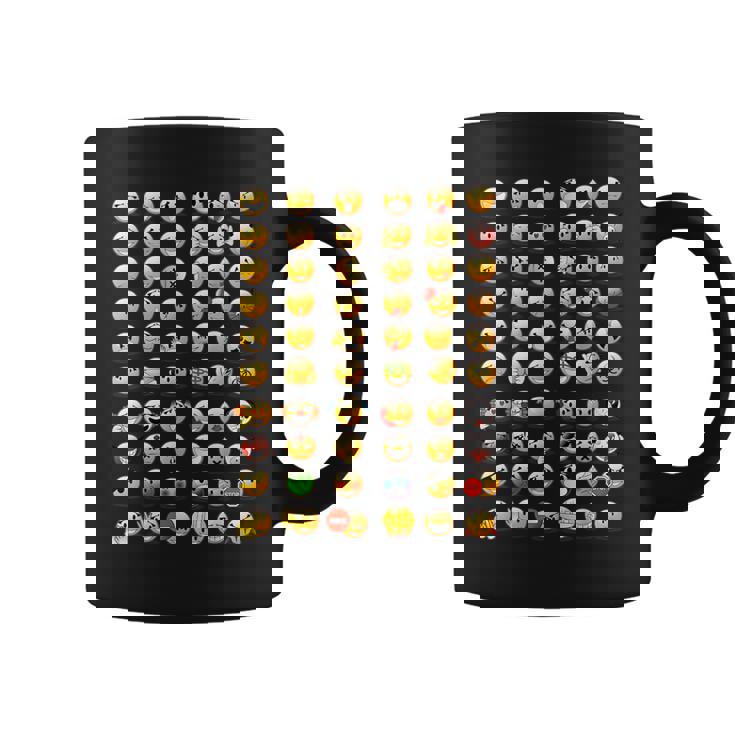 Divertidos Emoticonos Felices Con Caras De Sonrisas Del Teclado Taza de café