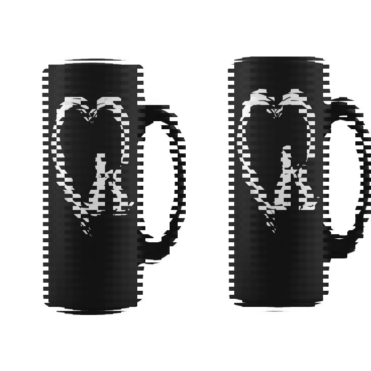 Dog Puppy And Baby Cat Heart Animal Dog & Cat Pet Lovers Coffee Mug