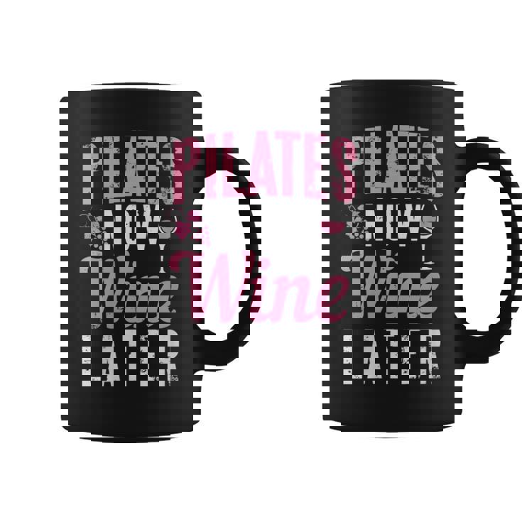 Donna Pilates Now Wine Later Gym Beverage Con Collo A Tazze