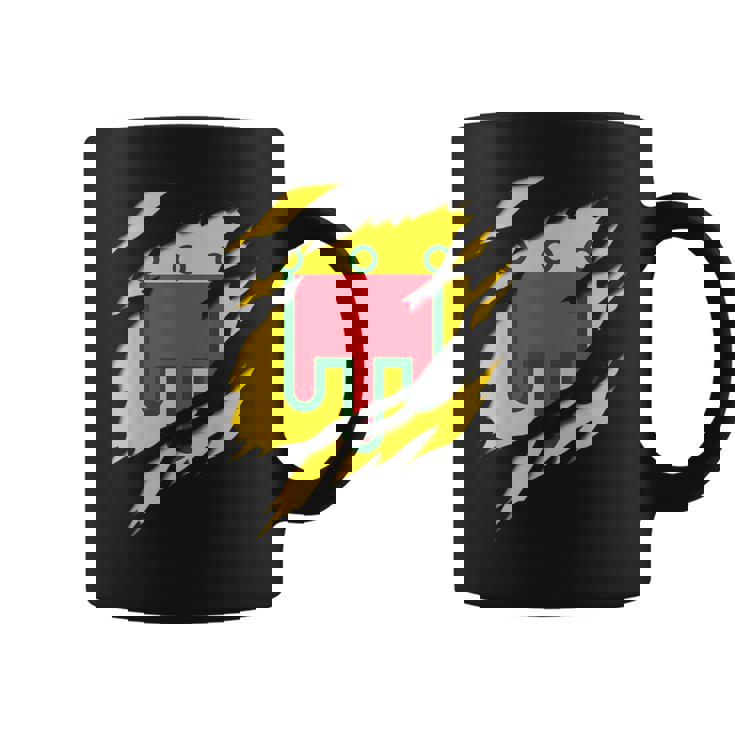 Drapeau Auvergne Blason Déchiré À Effet 3D France Tasse