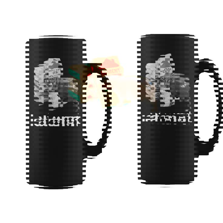 I Eat Cement Moo Deng Hippo Oddly Specific Dank Meme Coffee Mug