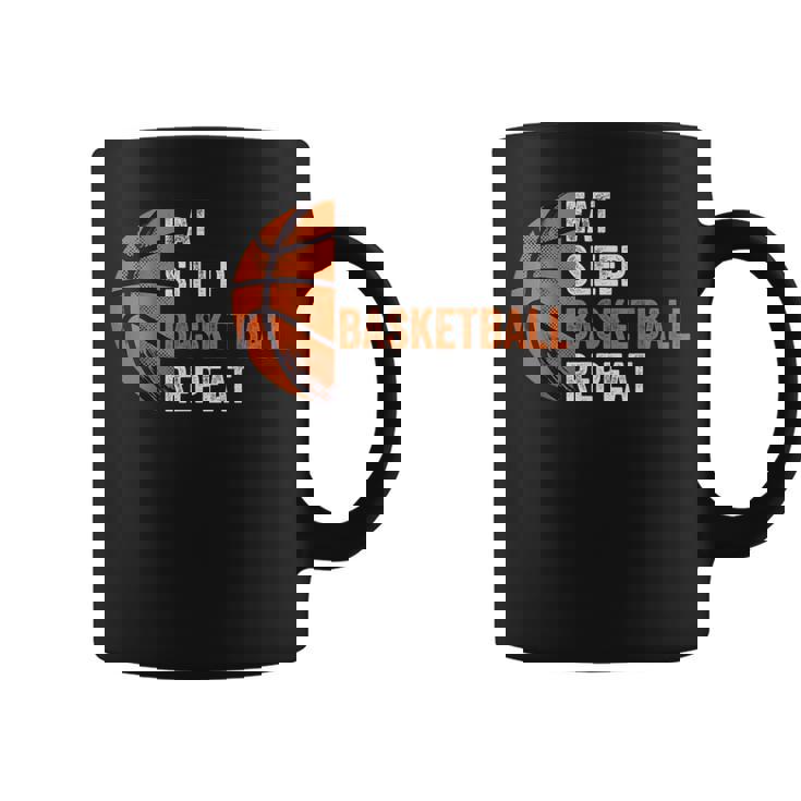 Eat Sleep Basketball Repeat Basketball Coach Sport Coffee Mug