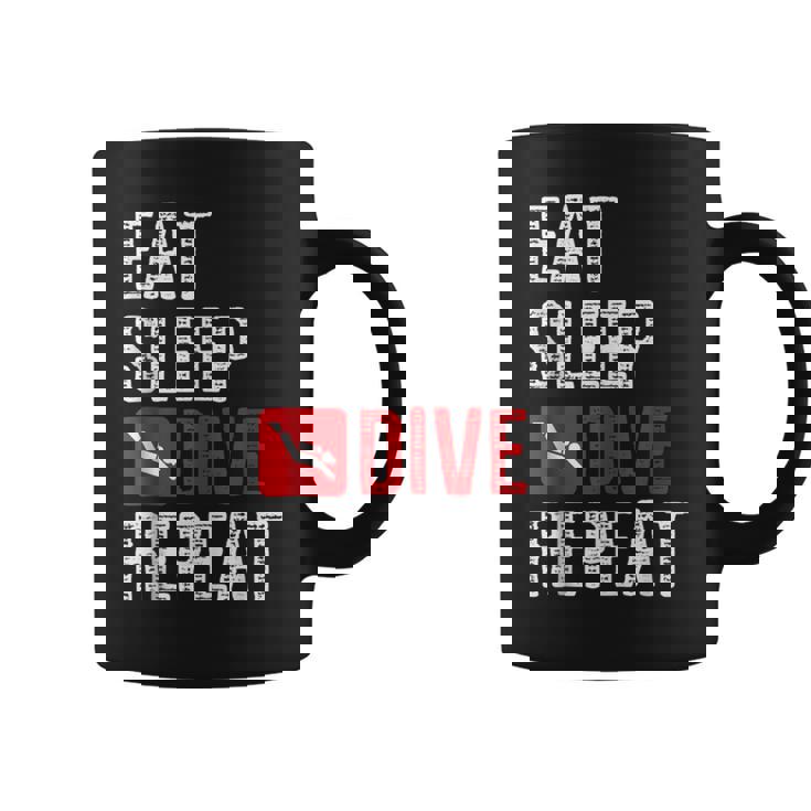 Eat Sleep Dive Repeat Diving Scuba Diver Coffee Mug