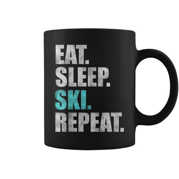 Eat Sleep Ski Repeat Tassen