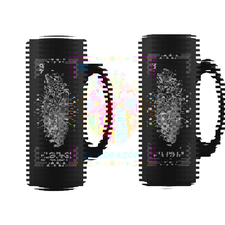 El Corazón Artistic Card Mexican Lottery Card Coffee Mug