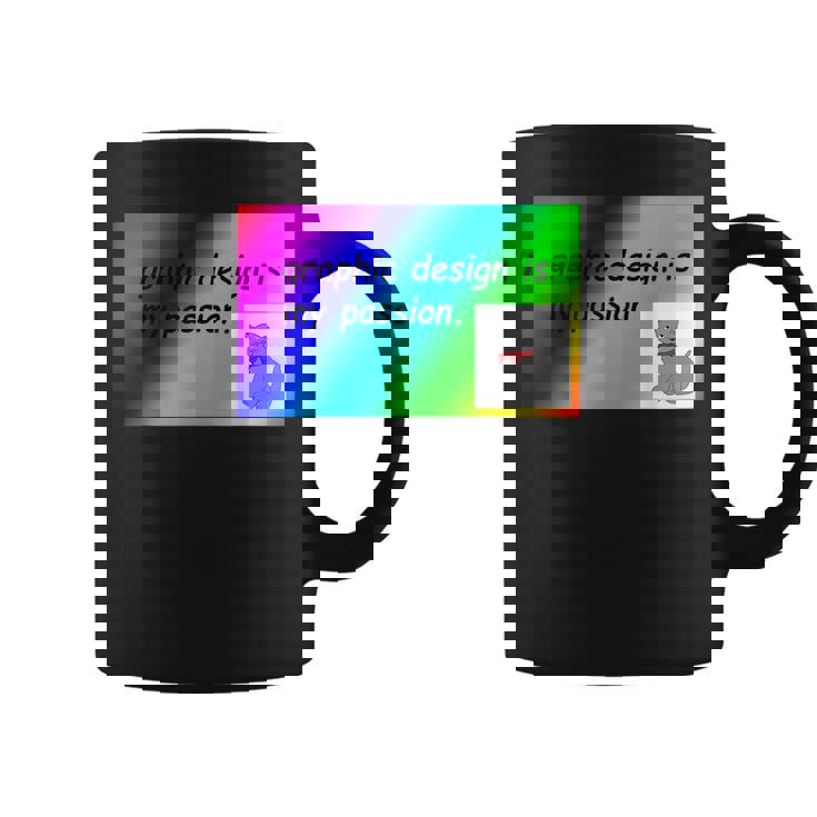 El Diseño Gráfico Es Mi Pasión Arco Iris Comic Sans Taza de café