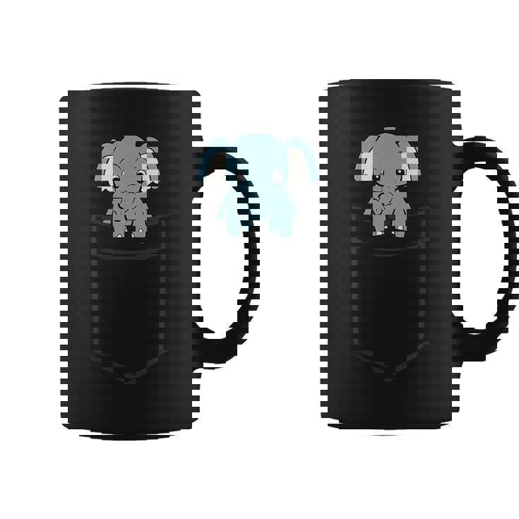 Elephant In The Pocket Cute Pocket Elephant Graphic Print Coffee Mug