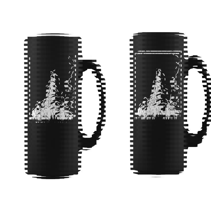 Escalada De Montaña Rock Climber Senderista Gráfico Cuello Taza de café