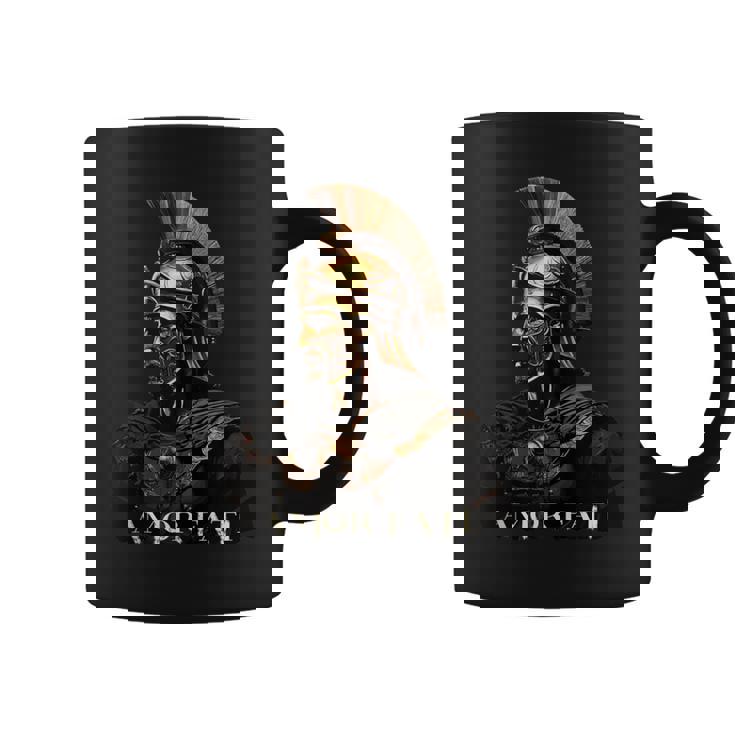 Estoico Greco Romano Soldado Épico Amor Fati Antiguo Estoicismo Griego Sin Mangas Taza de café