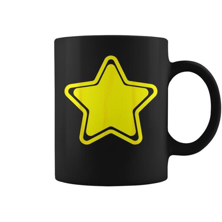 Estrella Amarilla Grande Con Borde Estrella Amarilla Taza de café