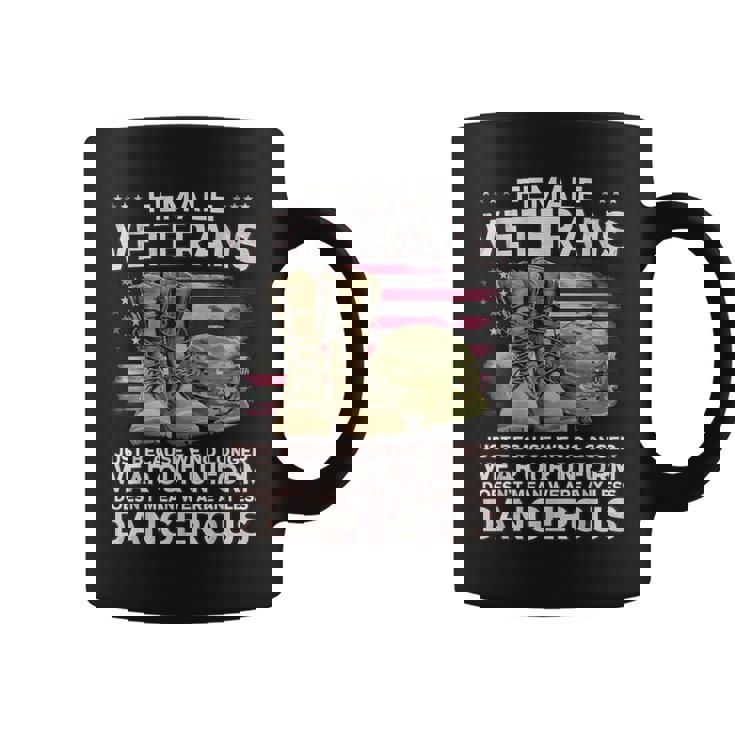 Female Veteran Shirt Just Because Uniform Dangerous Alumni Graphic Print Coffee Mug