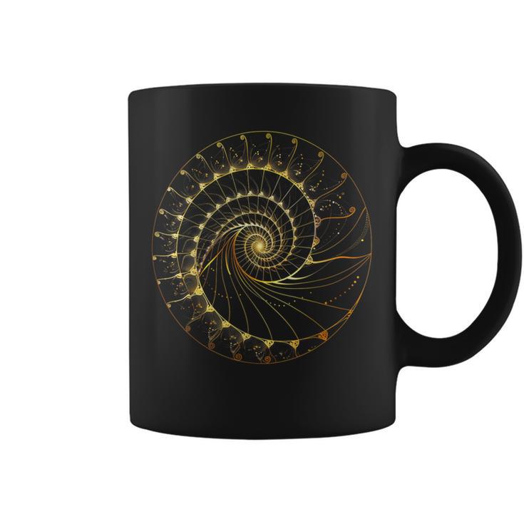 Fibonacci Spiral Ratio Math Mathematician Sacred Geometry Coffee Mug ...