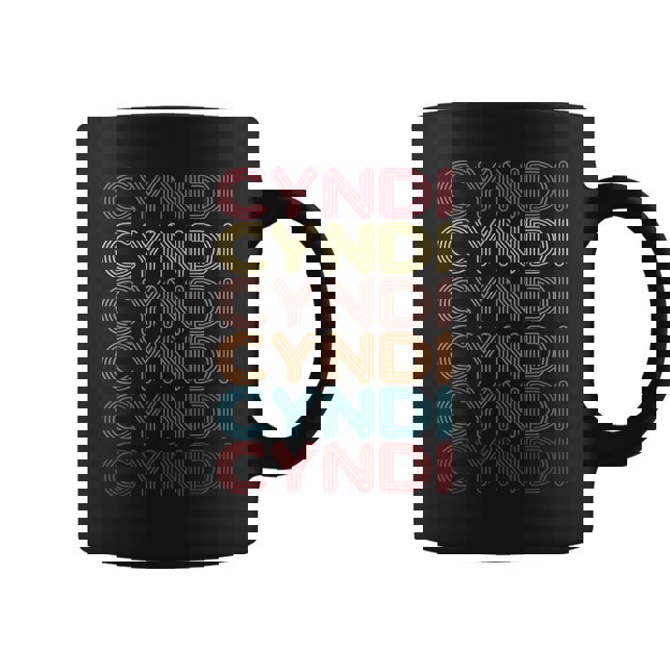 First Name Cyndi Girl Boy Retro My Personalized Groovy 80'S Coffee Mug