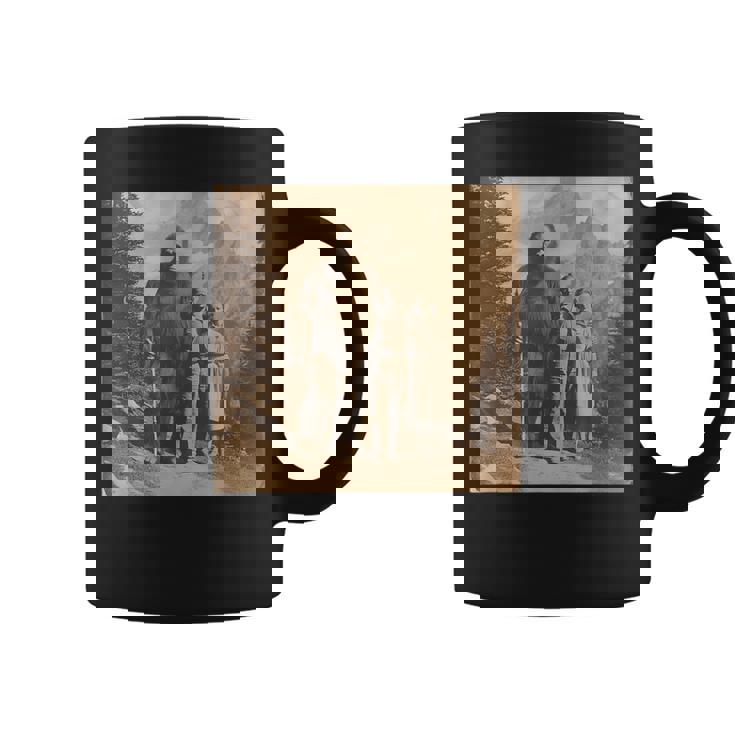 Bigfoot Photo Vintage Hiking Sasquatch Bigfoot Fans Coffee Mug