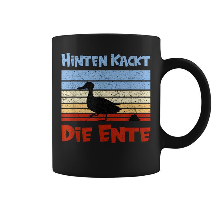 Football Slogan Hinten Kackt Die Duck Tassen